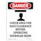Signmission Safety Sign, OSHA Danger, 7" Height, Check Area For Safe, Portrait OS-DS-D-57-V-2467 - alternate 1